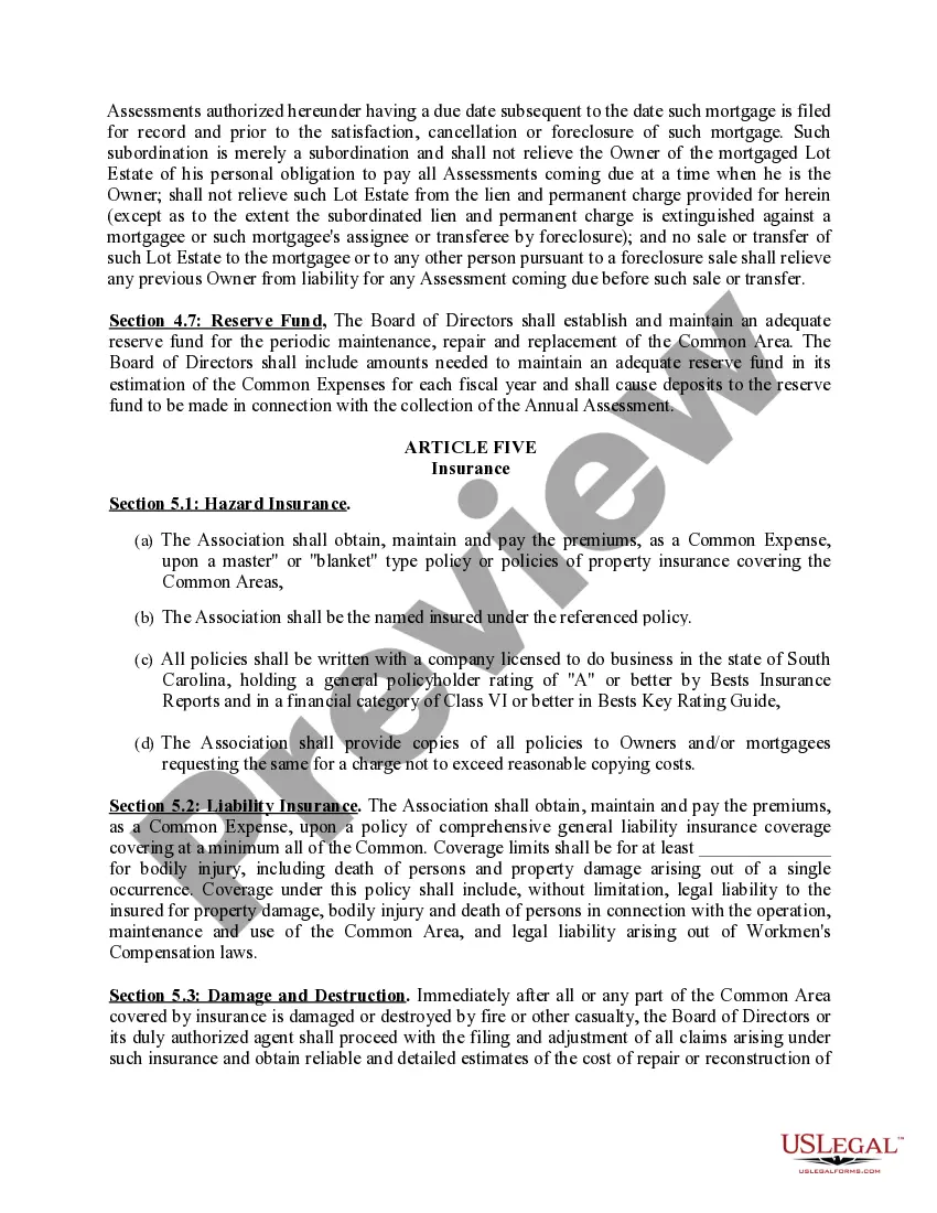 Preview Covenants and Restrictions for Developer