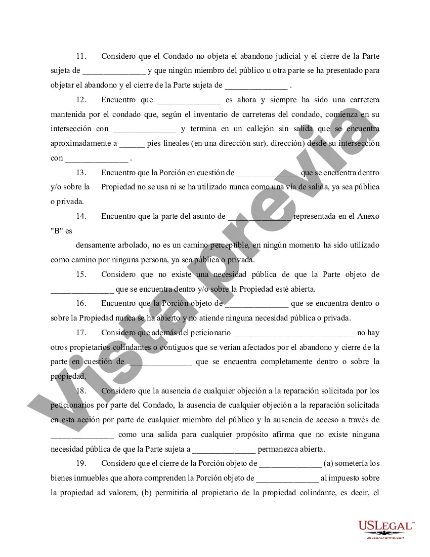 Preview Orden de consentimiento para abandono judicial y cierre de carretera