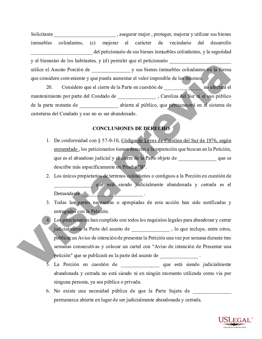 Preview Orden de consentimiento para abandono judicial y cierre de carretera