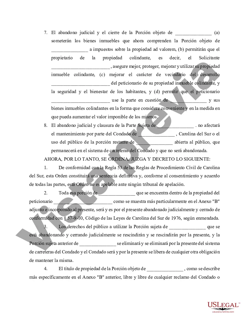 Preview Orden de consentimiento para abandono judicial y cierre de carretera
