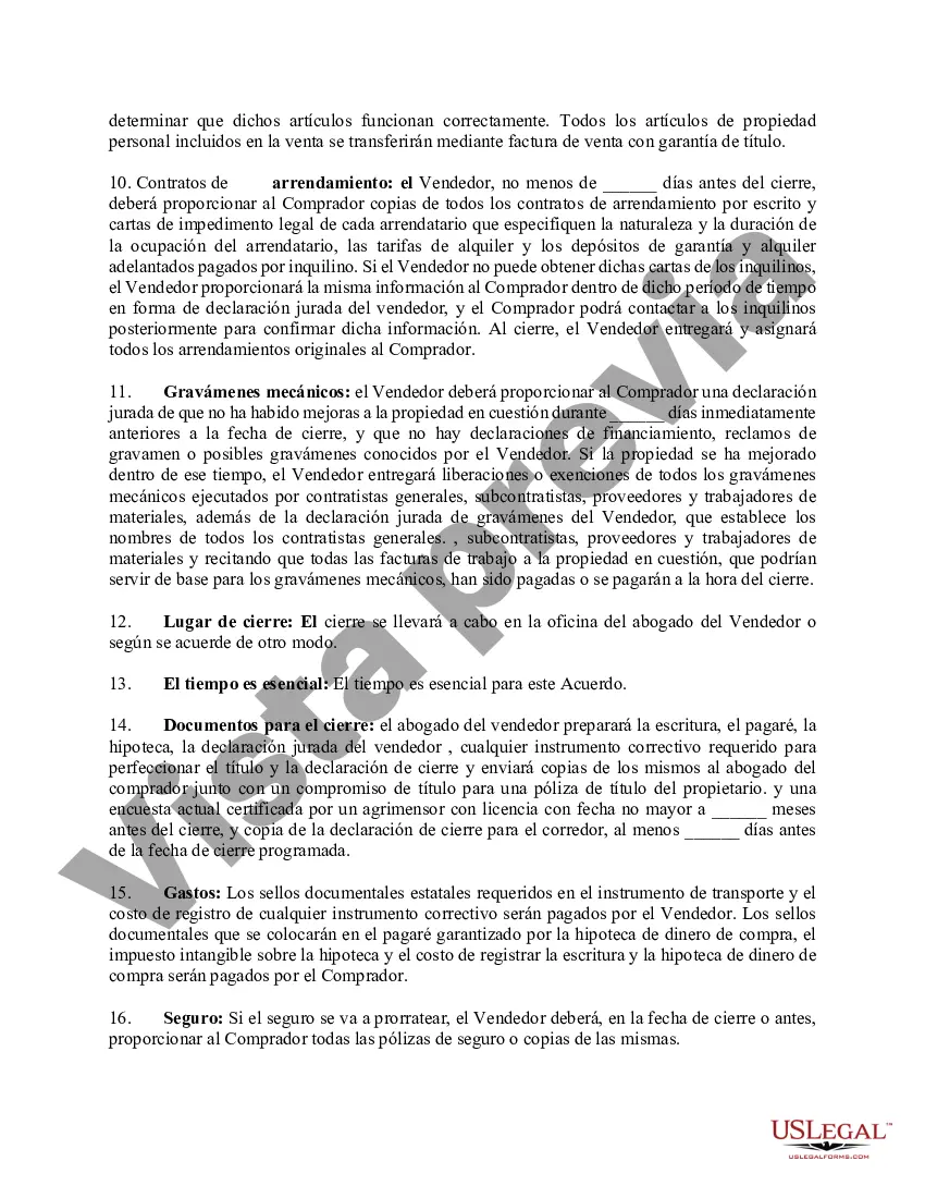 Preview Acuerdo de Venta de Bienes Raíces