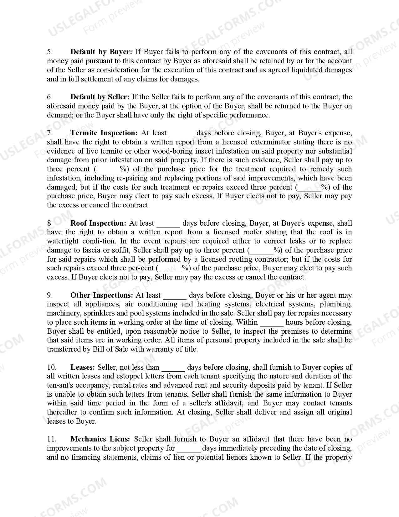 Preview Agreement to Sell Real Estate