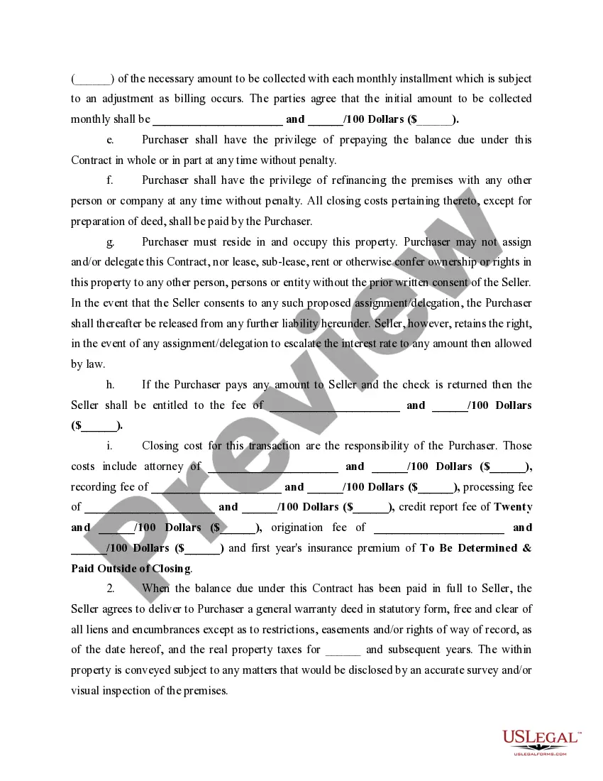 Get Contract for Deed Preview Contract for Deed