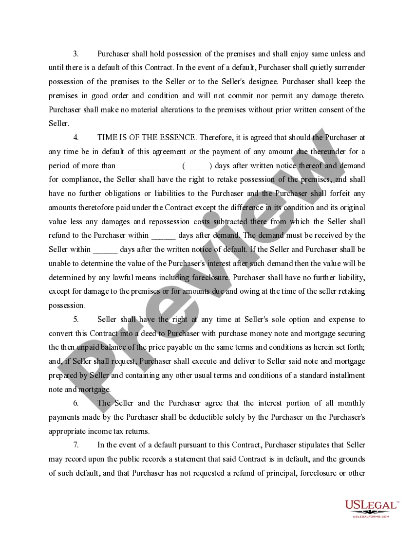 Get Contract for Deed Preview Contract for Deed