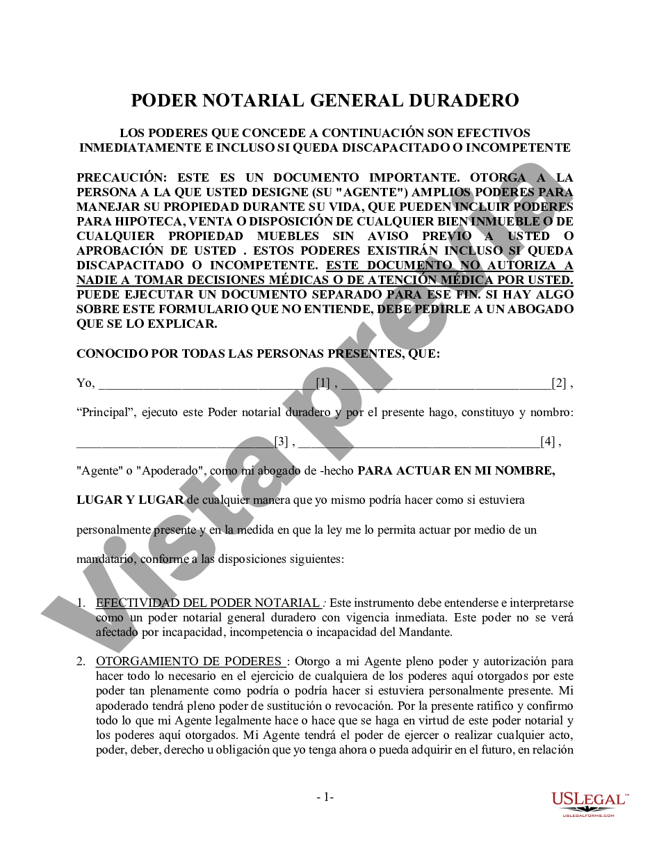 South Carolina Poder General Duradero Para Bienes Y Finanzas O Financiero Efectivo 8700