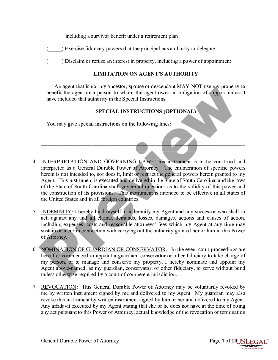 page 6 General Durable Power of Attorney for Property and Finances or Financial Effective Immediately preview