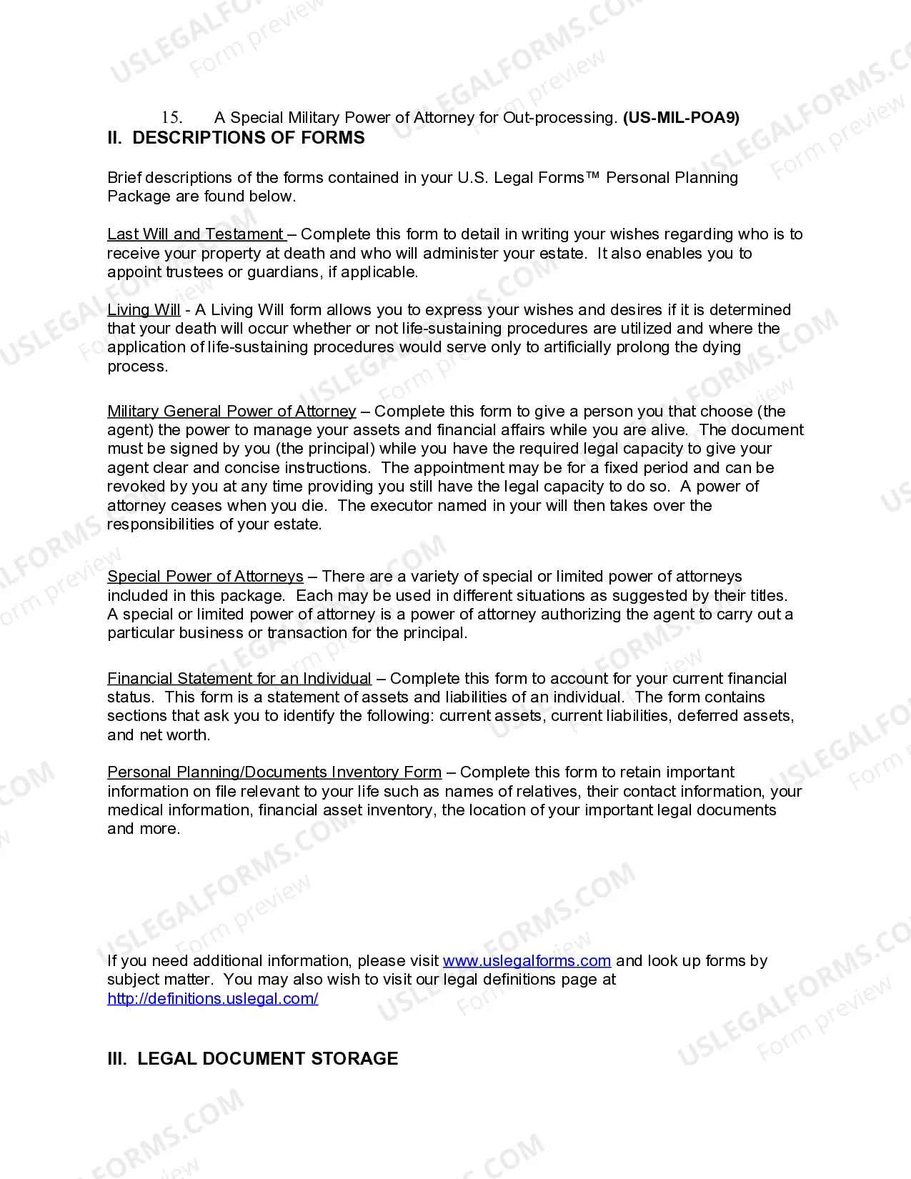 Preview South Carolina Essential Legal Life Documents for Military Personnel