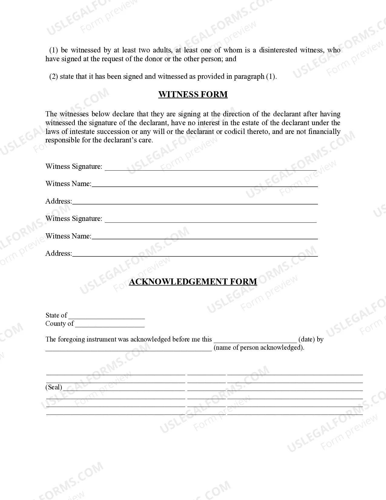 Preview Revised Uniform Anatomical Gift Act Donation