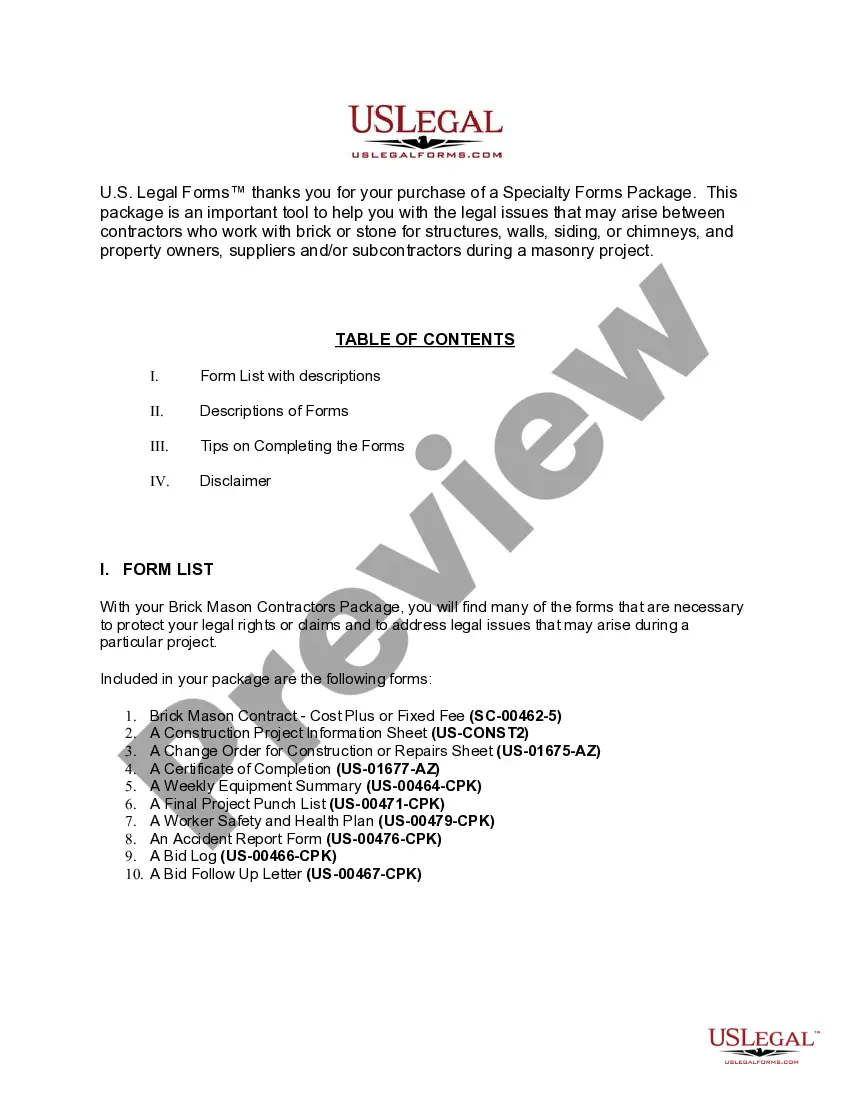 Get South Carolina Brick Mason Contractor Package Preview South Carolina Brick Mason Contractor Package