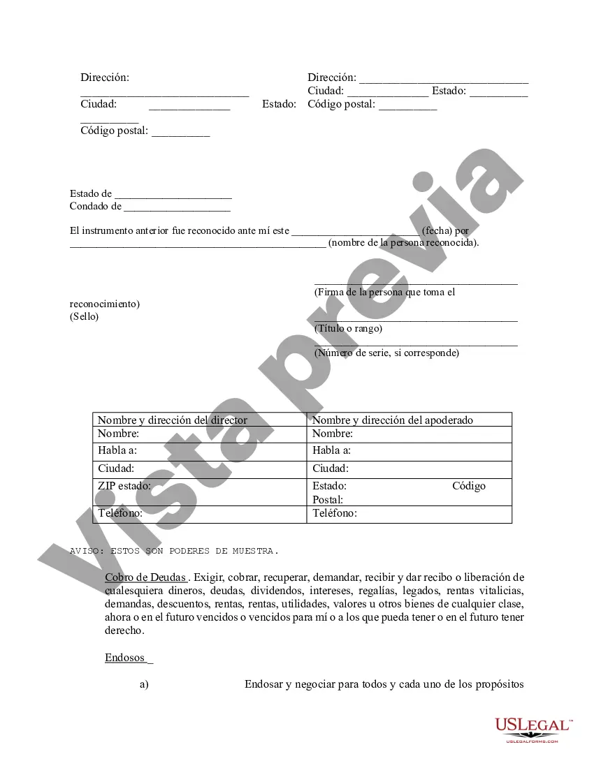 Preview Poder notarial limitado en el que se especifican poderes con ejemplos de poderes incluidos