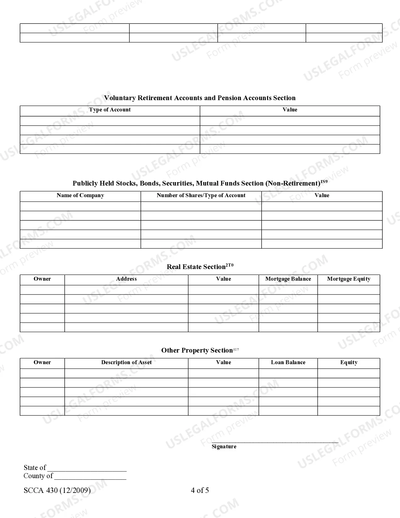 Preview Financial Declaration