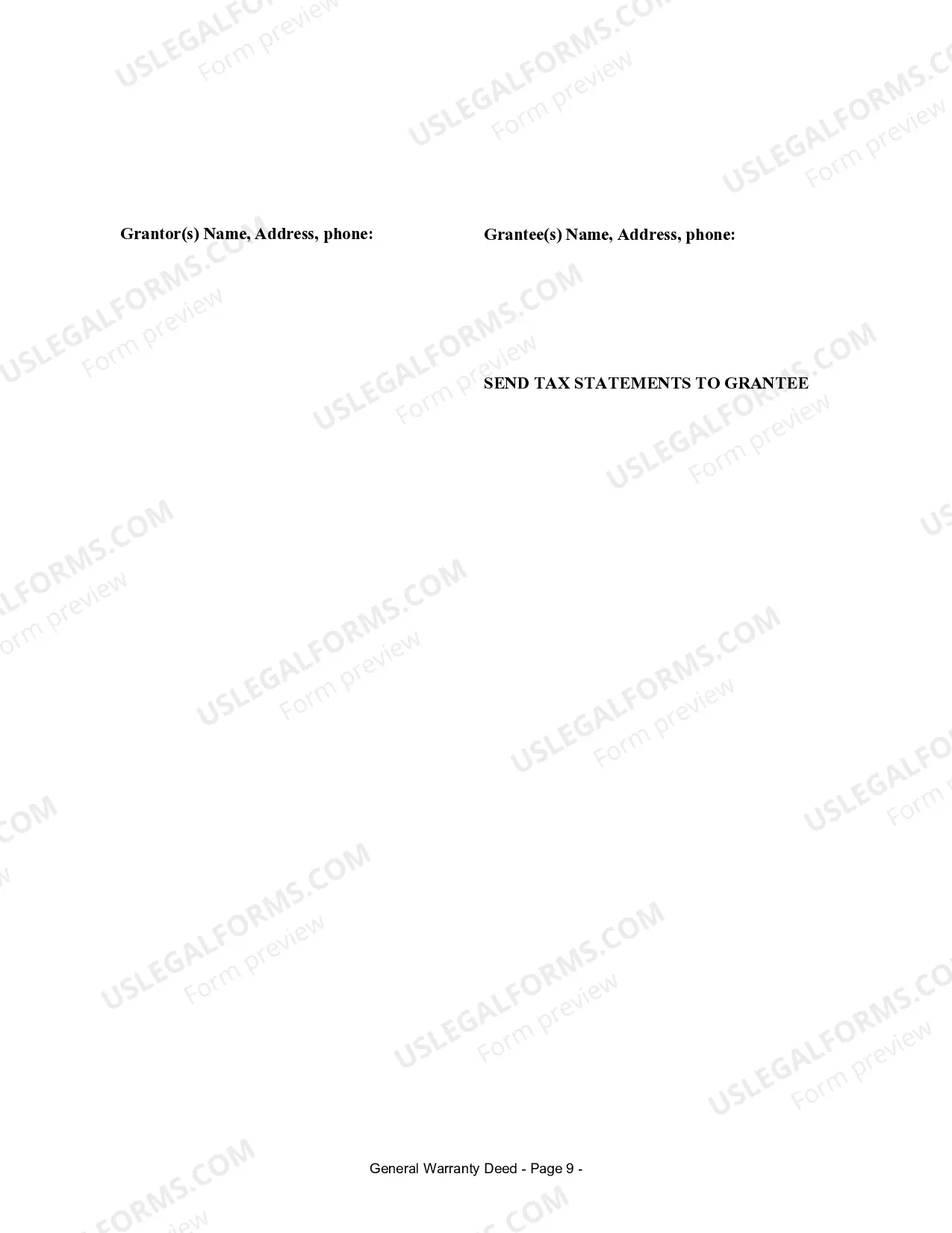 Preview Warranty Deed for Husband and Wife Converting Property from Tenants in Common to Joint Tenancy