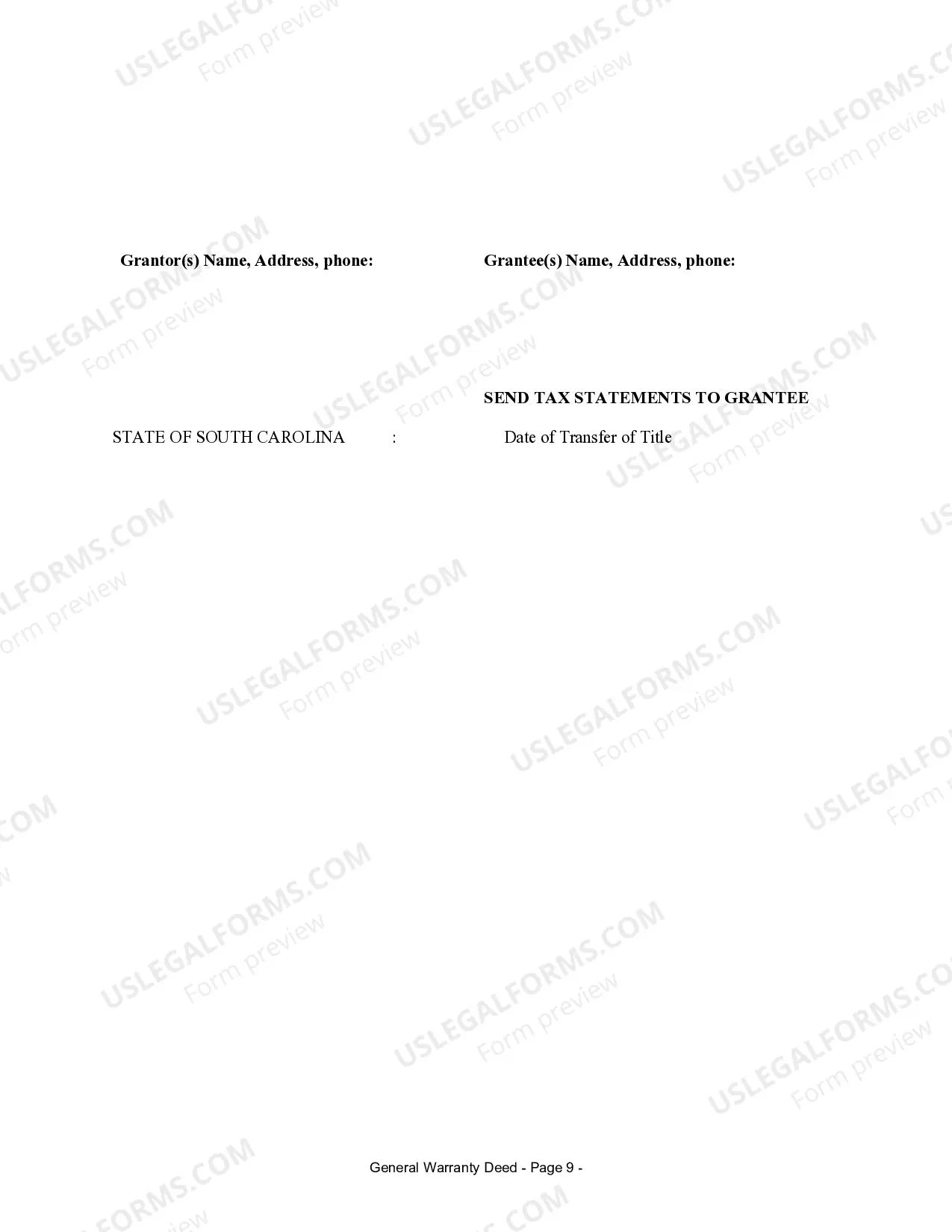 Preview Warranty Deed for Parents to Child with Reservation of Life Estate