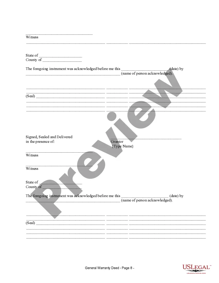 Preview General Warranty Deed for Husband and Wife from Joint Tenants to Tenants in Common