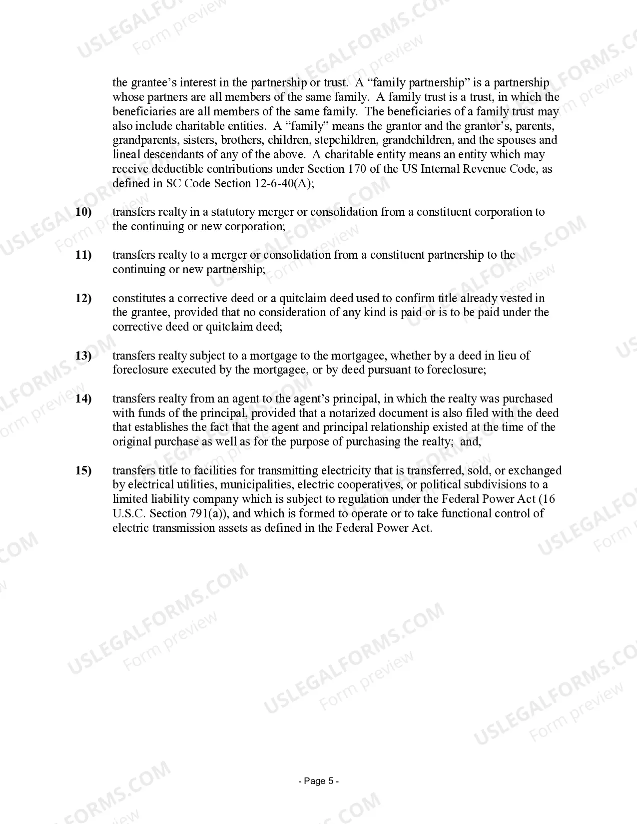 Preview Warranty Deed for Transfer of Life Estate