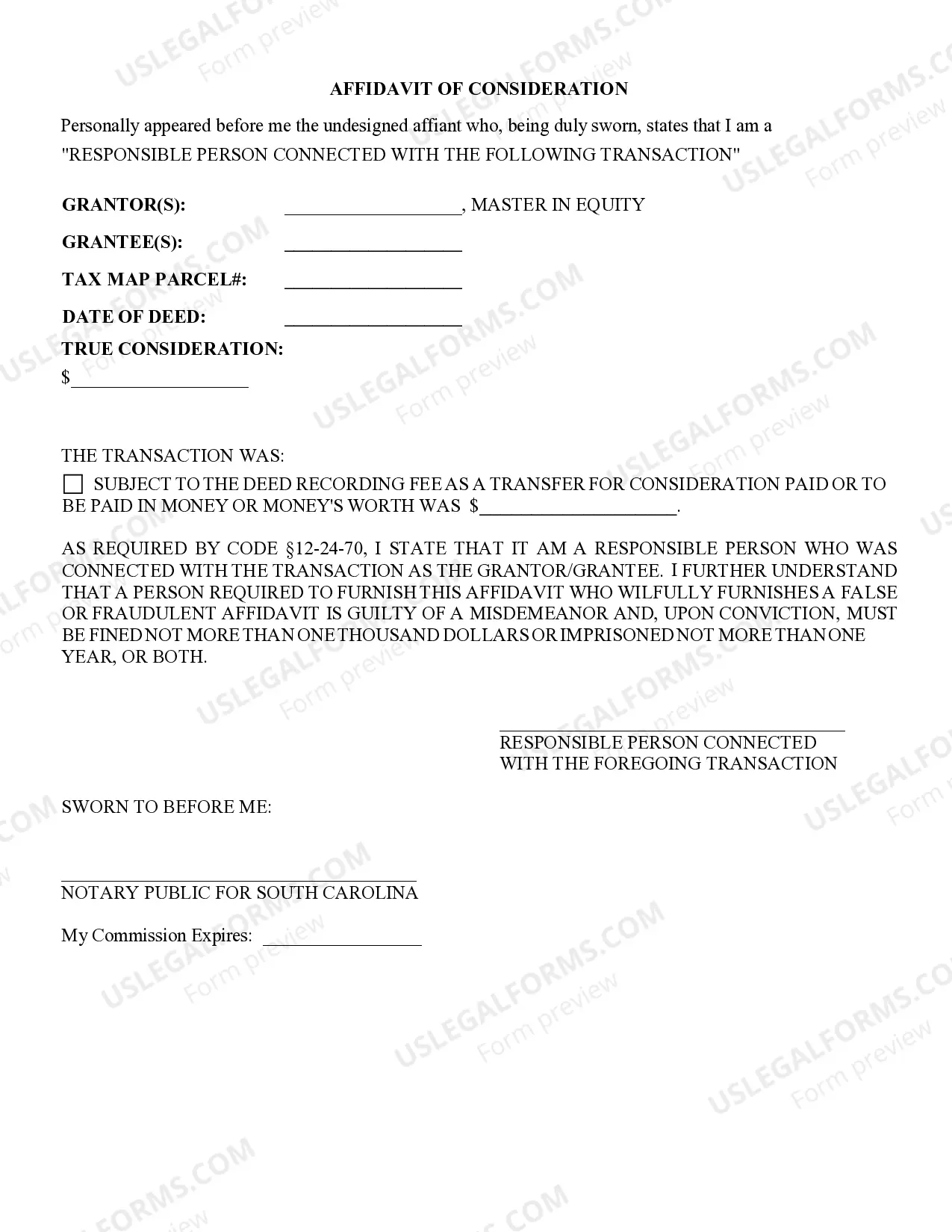 Preview Non-Warranty Deed