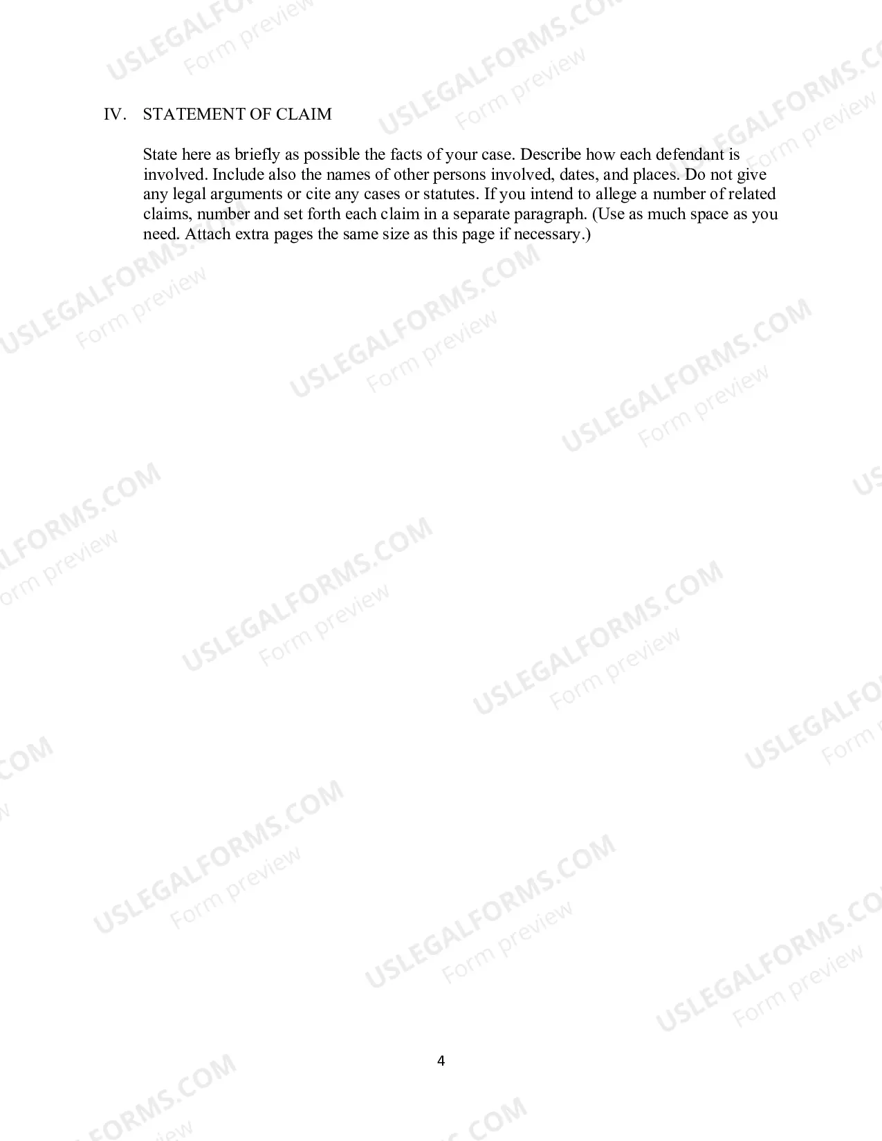 Preview Complaint (Bivens Action)