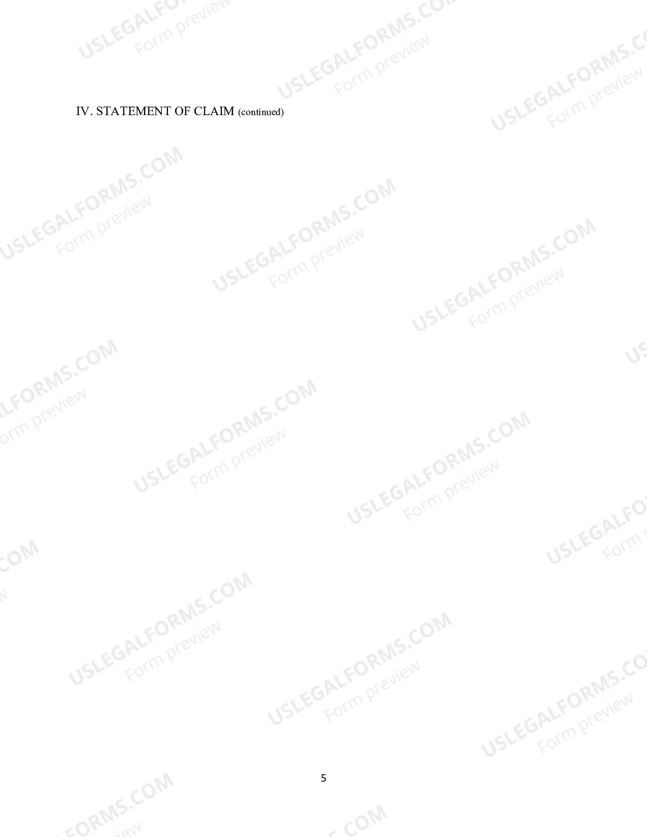 Preview Complaint (Bivens Action)
