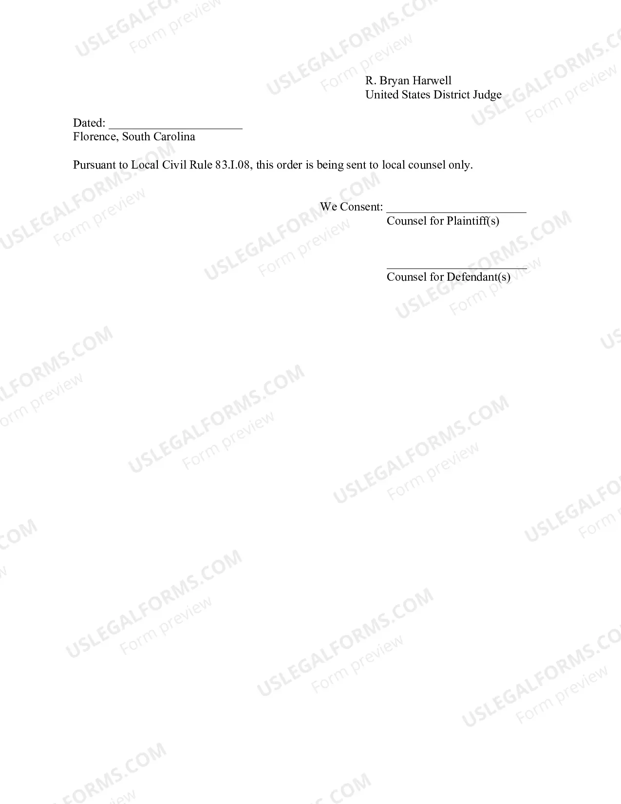 Preview Harwell Consent Amended Scheduling Order