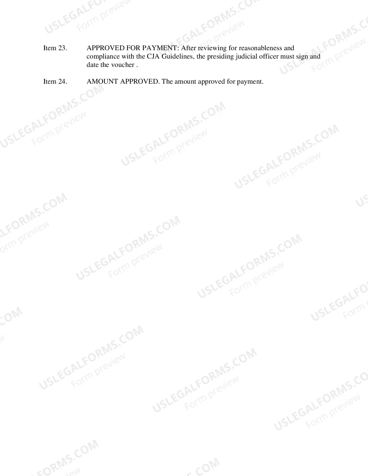 Preview CJA 24 Instructions