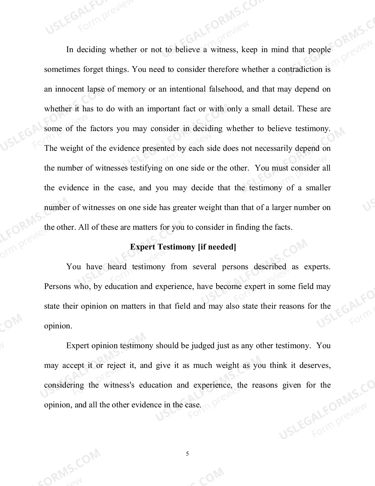 Preview Cain General Civil - Jury Instructions
