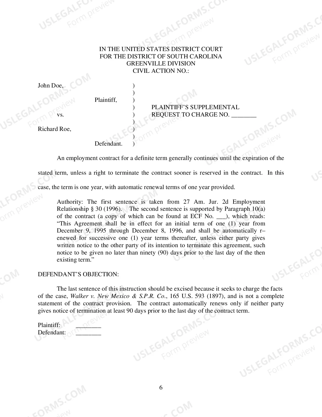 Preview Cain Standing Order - Instructions for Proposed Jury Charges
