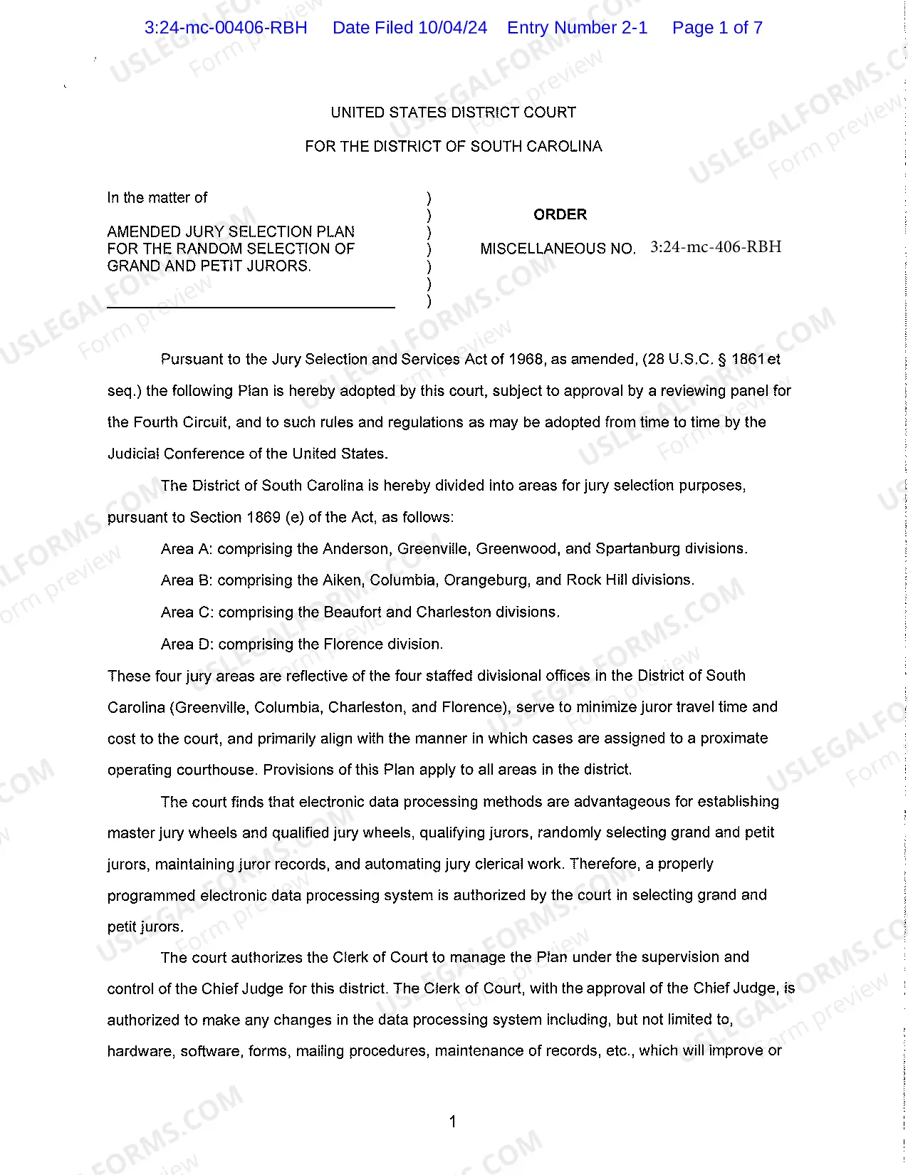 Preview Jury Selection Plan