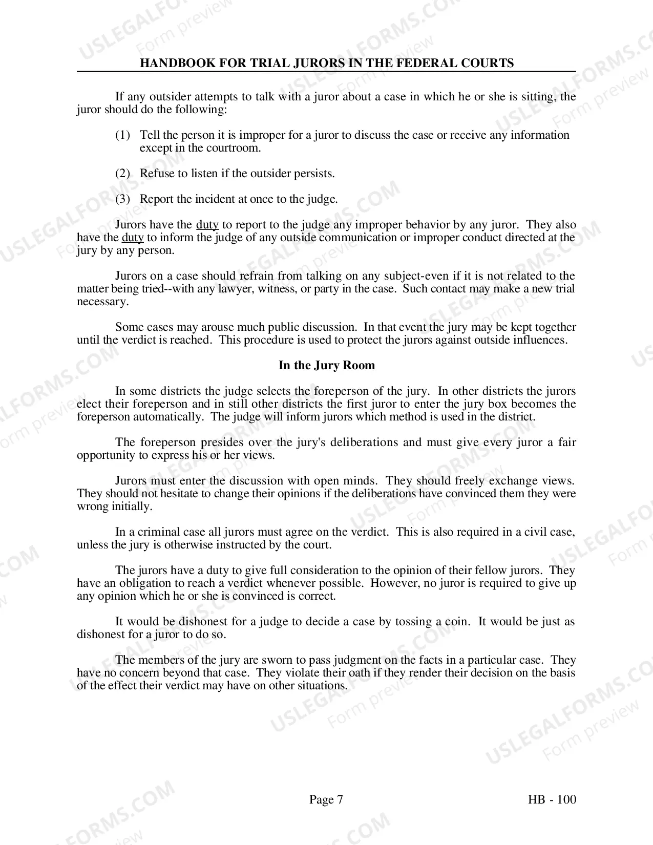 Preview Trial Jury Handbook