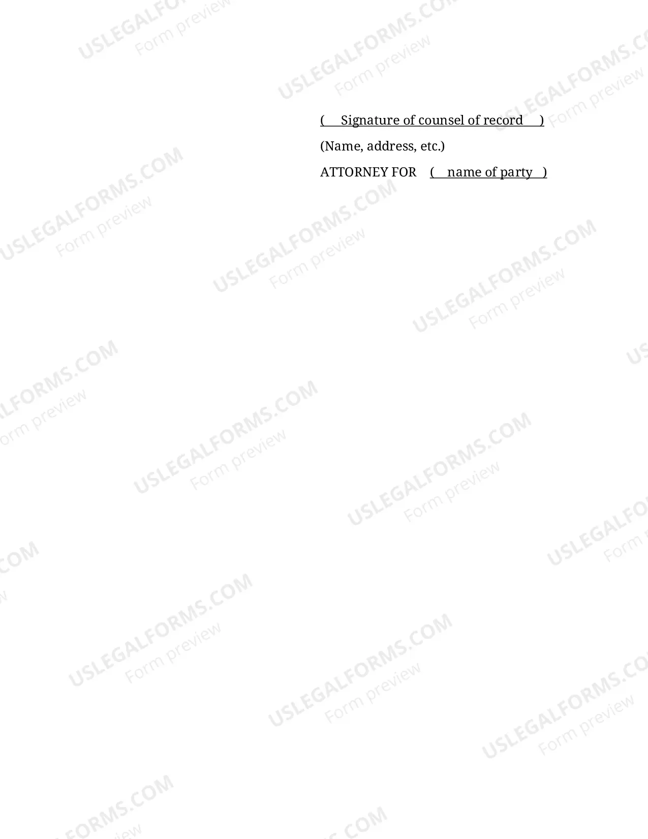 Preview Harwell ADR Statement and Certification (Word)