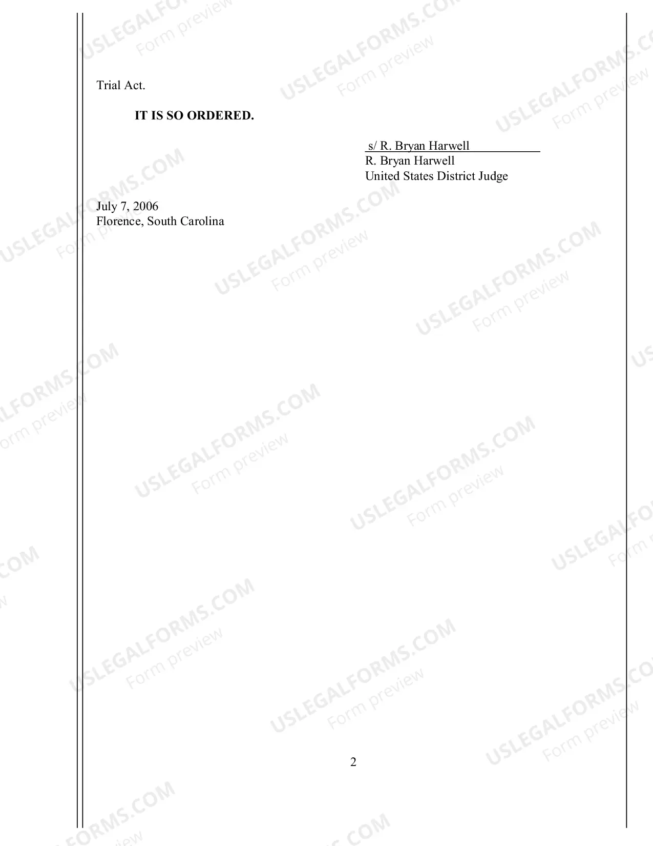 Preview Harwell Standing Order Requests for Continuances Criminal Pretrial Conferences