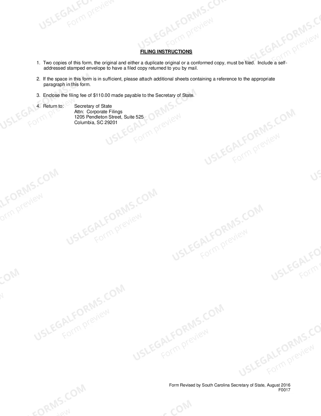 Preview Articles of Amendment Benefit Corporation