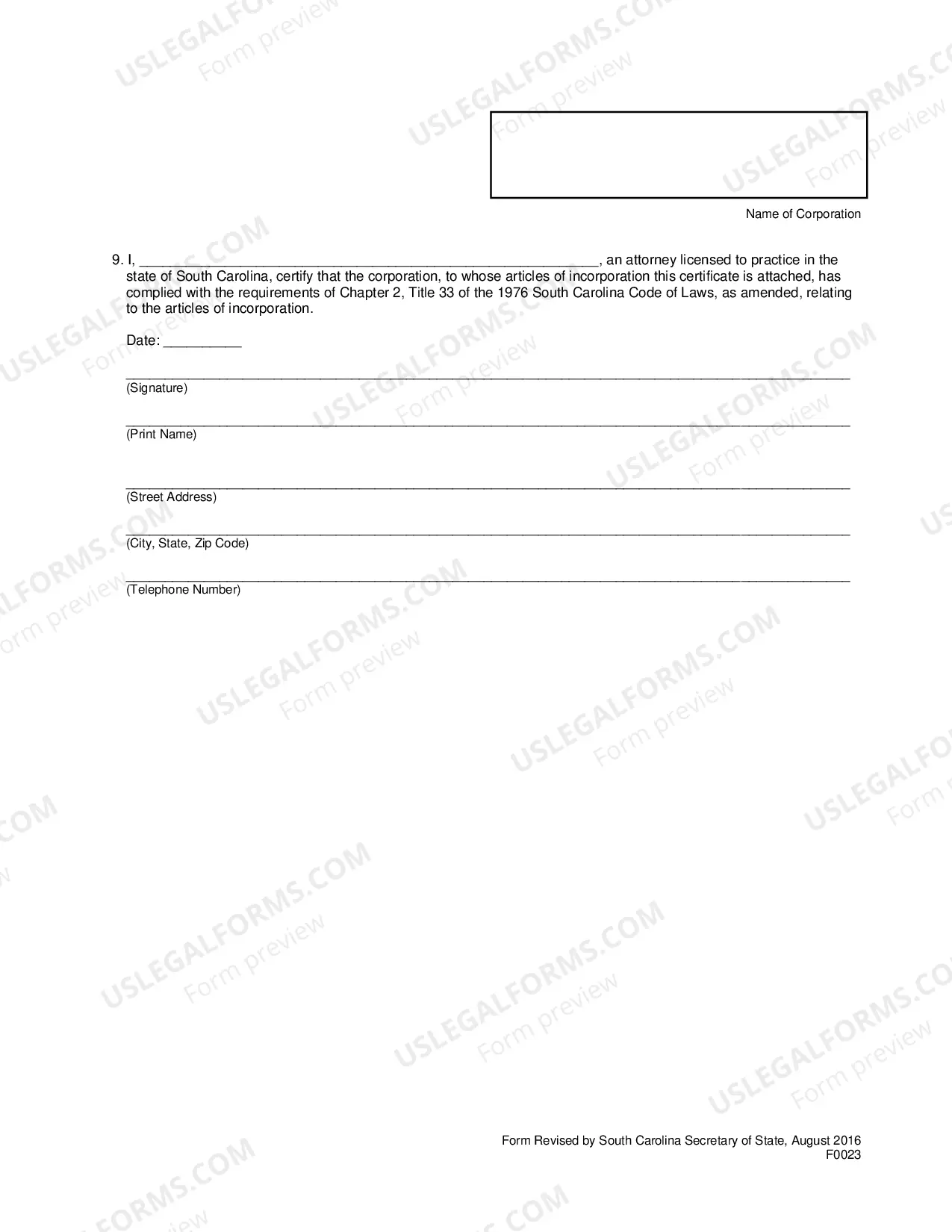 Preview Articles of Incorporation Benefit Corporation Professional Corporation