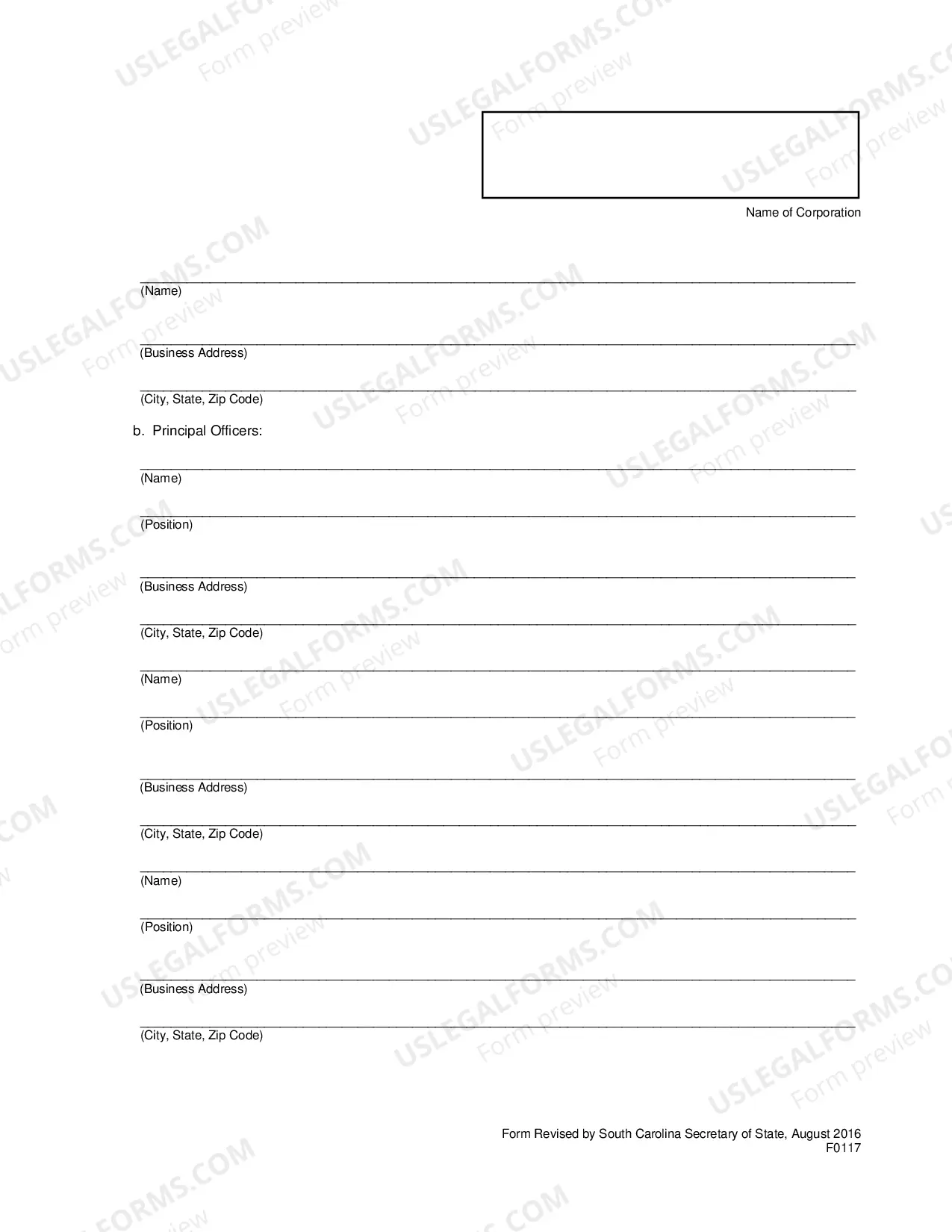 Preview Application For Amended Certificate of Authority To Transact Business