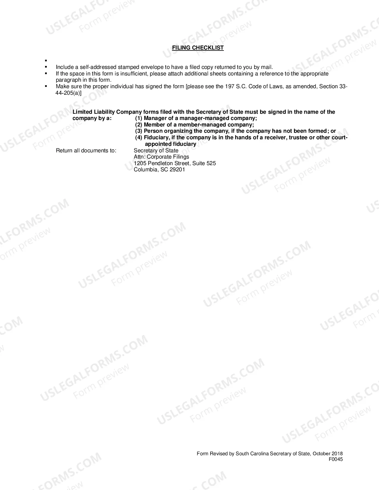 Preview Articles of Termination For Limited Liability Company (Domestic LLC)
