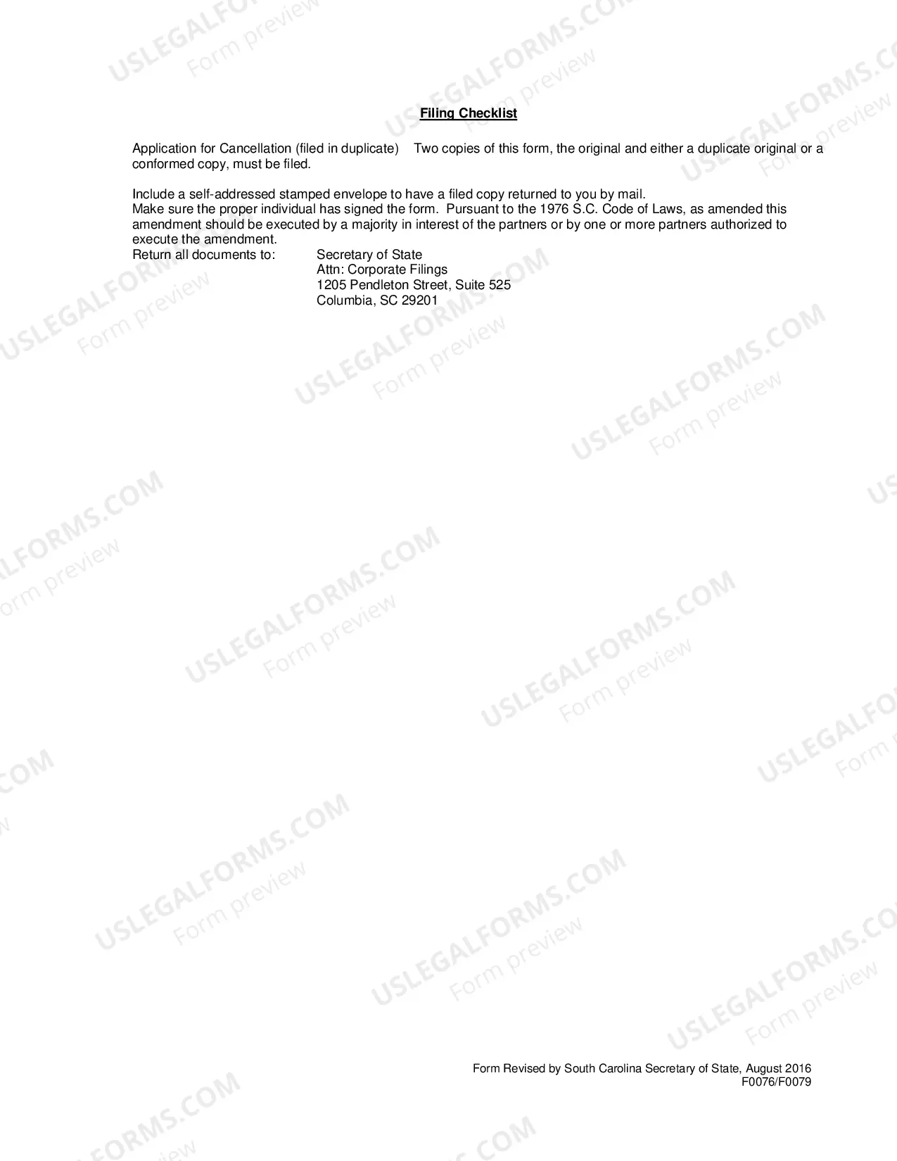 Preview Application For Cancellation of Limited Liability Partnership