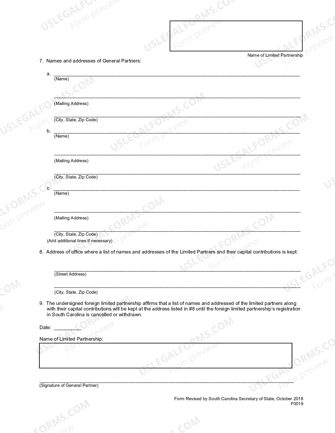 Preview Application For Registration of A Limited Liablity Partnership