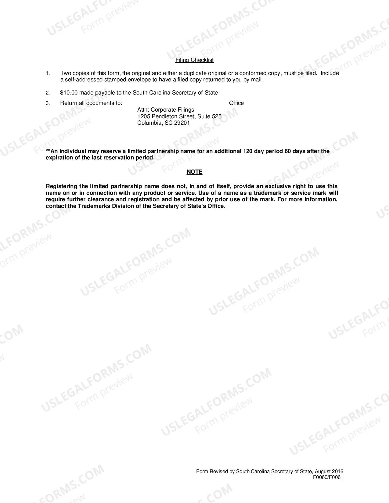 Preview Application To Reserve A Name Limited Partnership-Domestic and Foreign