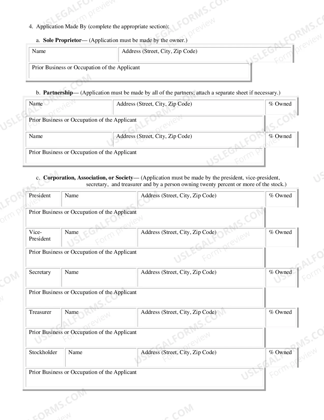 Preview Application For License To Operate An Employment Agency