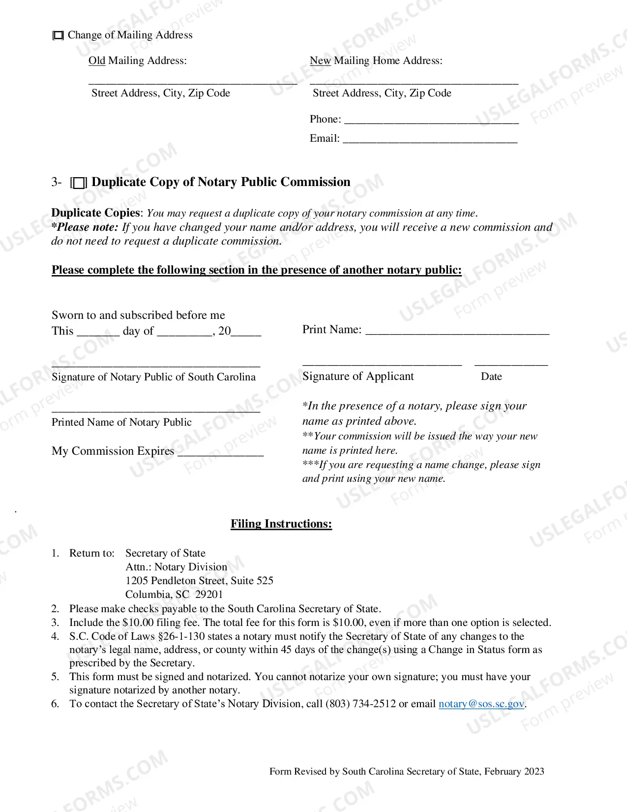 Preview Change In Status (And Duplicate Commission Request Form)