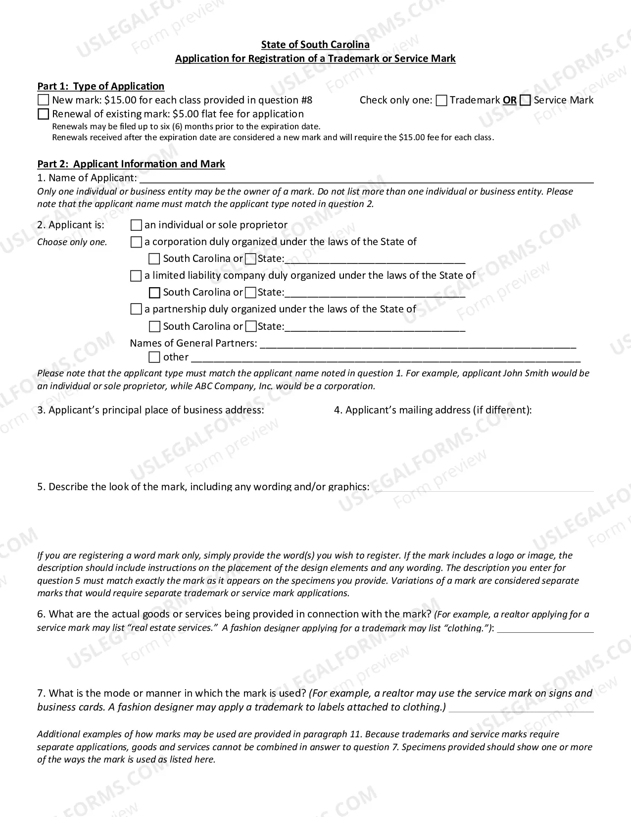Preview Trademark and Service Mark Assignment Application (Assignment of A Trademark Or Servce Mark)