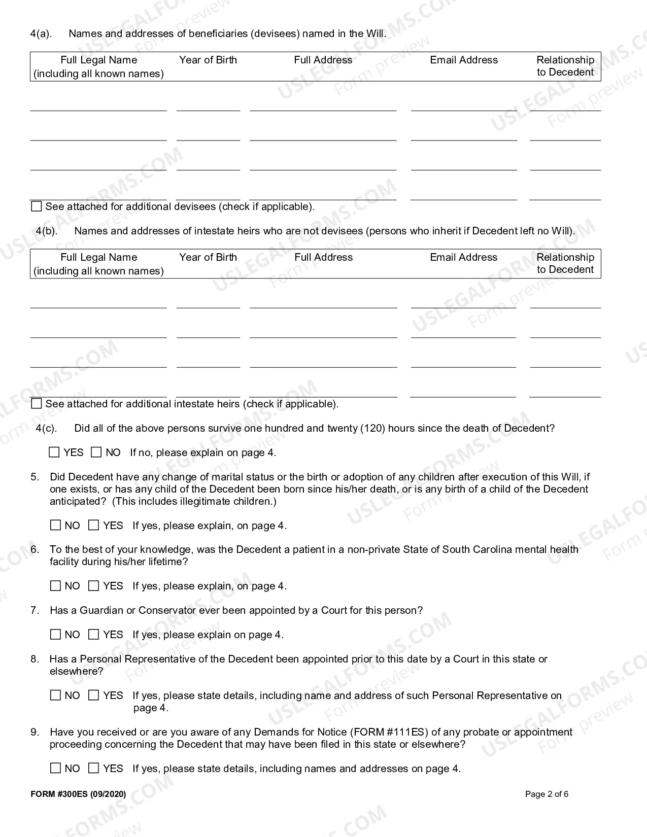 Preview Application (Informal) / Petition (Formal) for Probate of Will or Appointment (Mandatory)