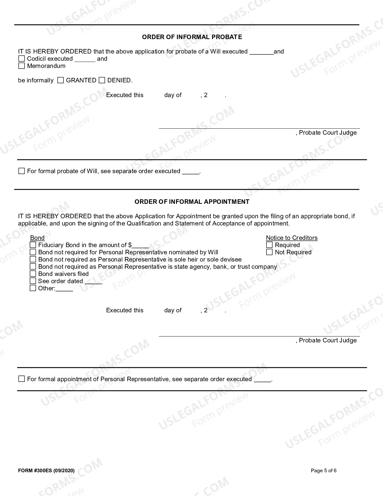 Preview Application (Informal) / Petition (Formal) for Probate of Will or Appointment (Mandatory)