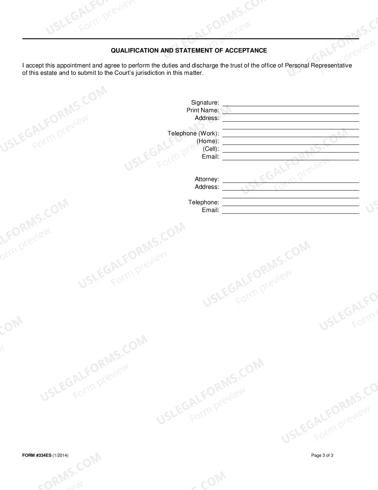 Preview Application / Petition for Subsequent Administration