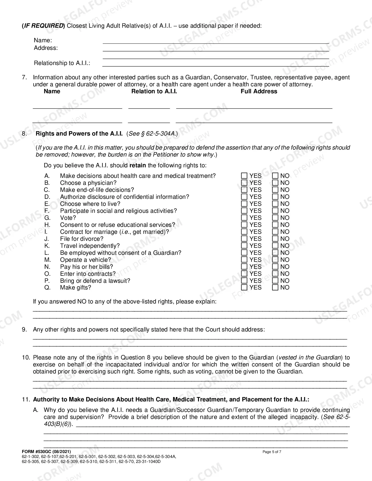 Preview Petition for Finding of Incapacity and/or Appointment of Guardian (Mandatory)