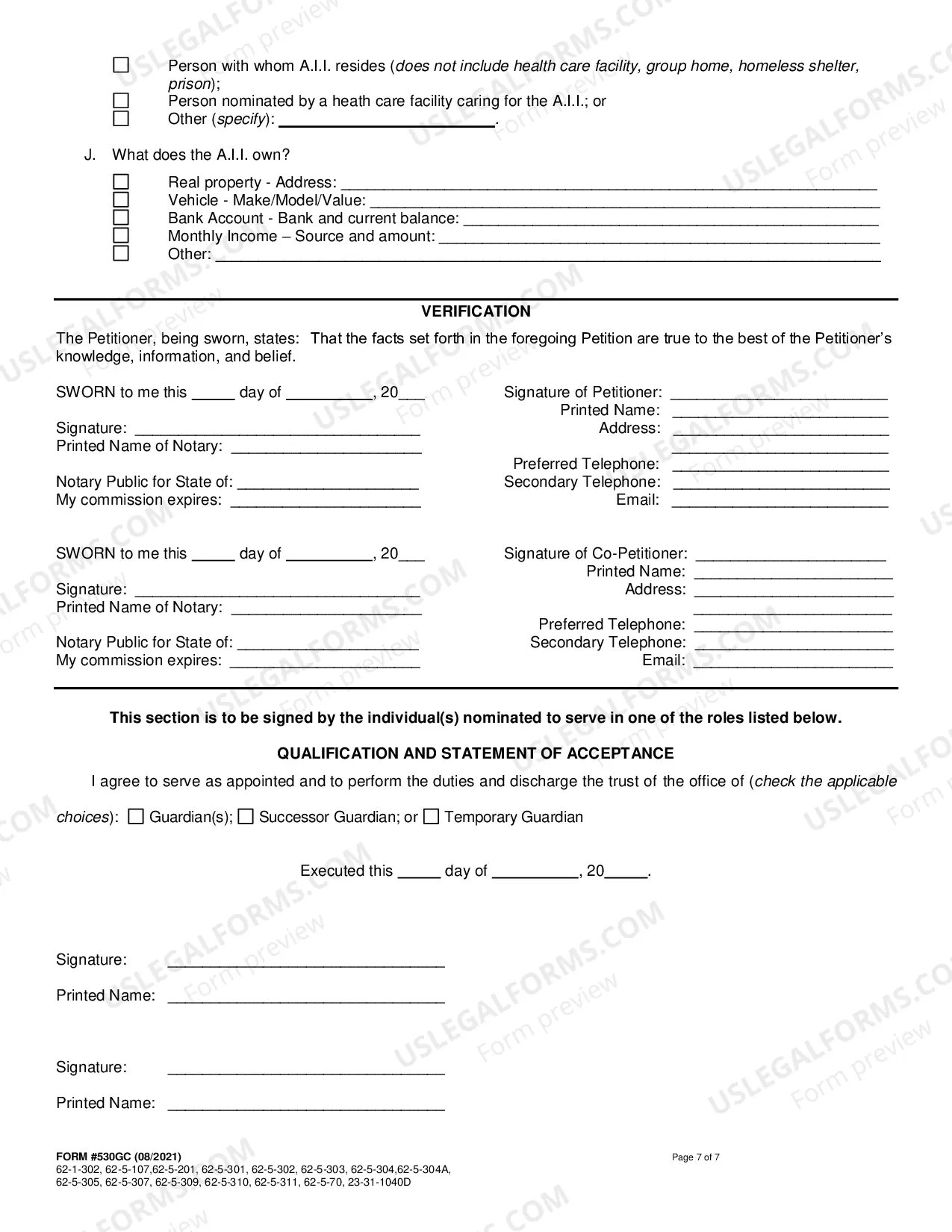 Preview Petition for Finding of Incapacity and/or Appointment of Guardian (Mandatory)