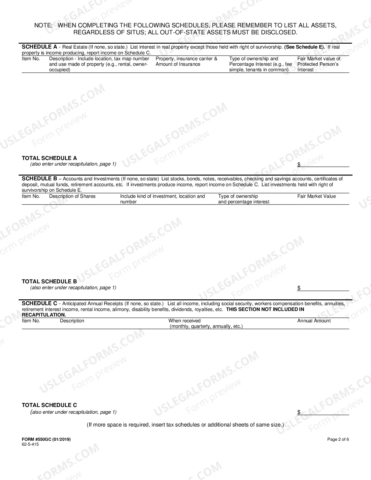 Preview Inventory and Appraisement (Conservator) (Mandatory)