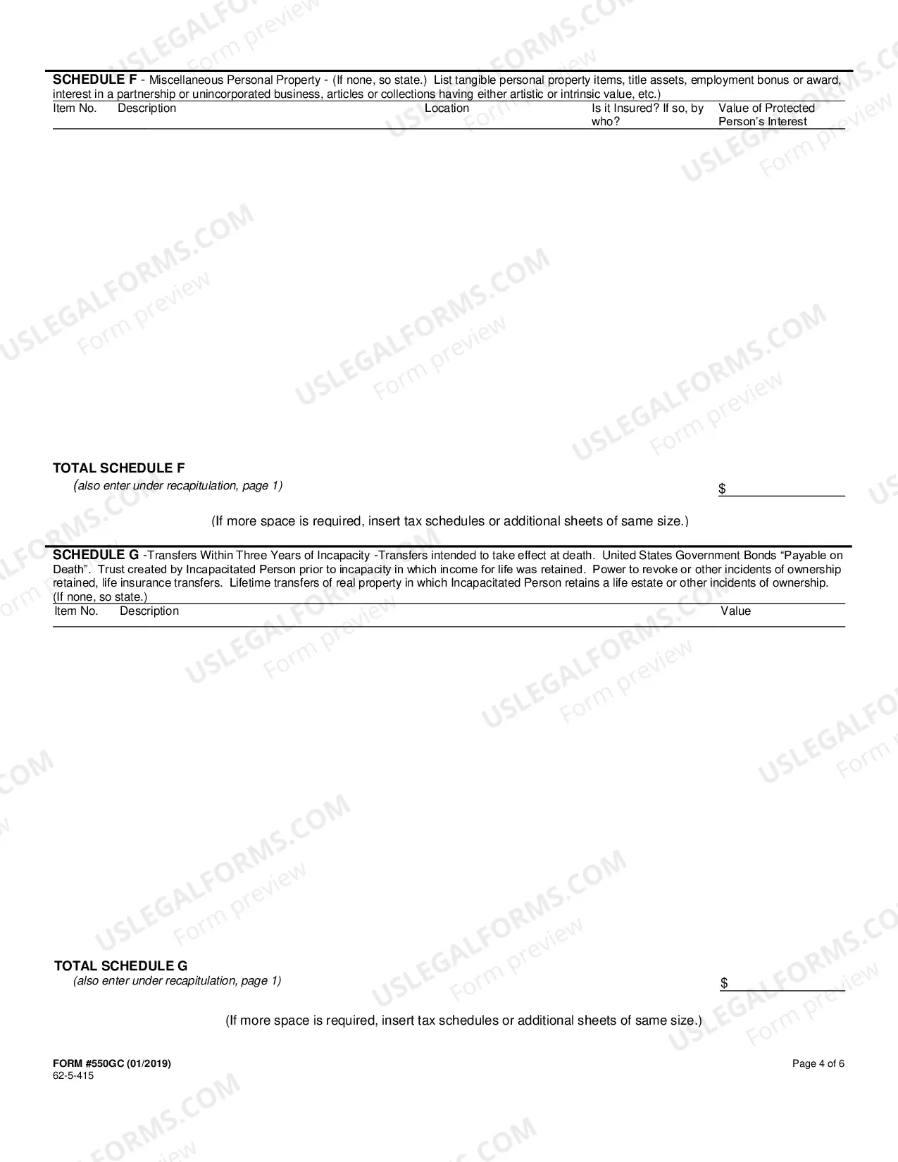 Preview Inventory and Appraisement (Conservator) (Mandatory)