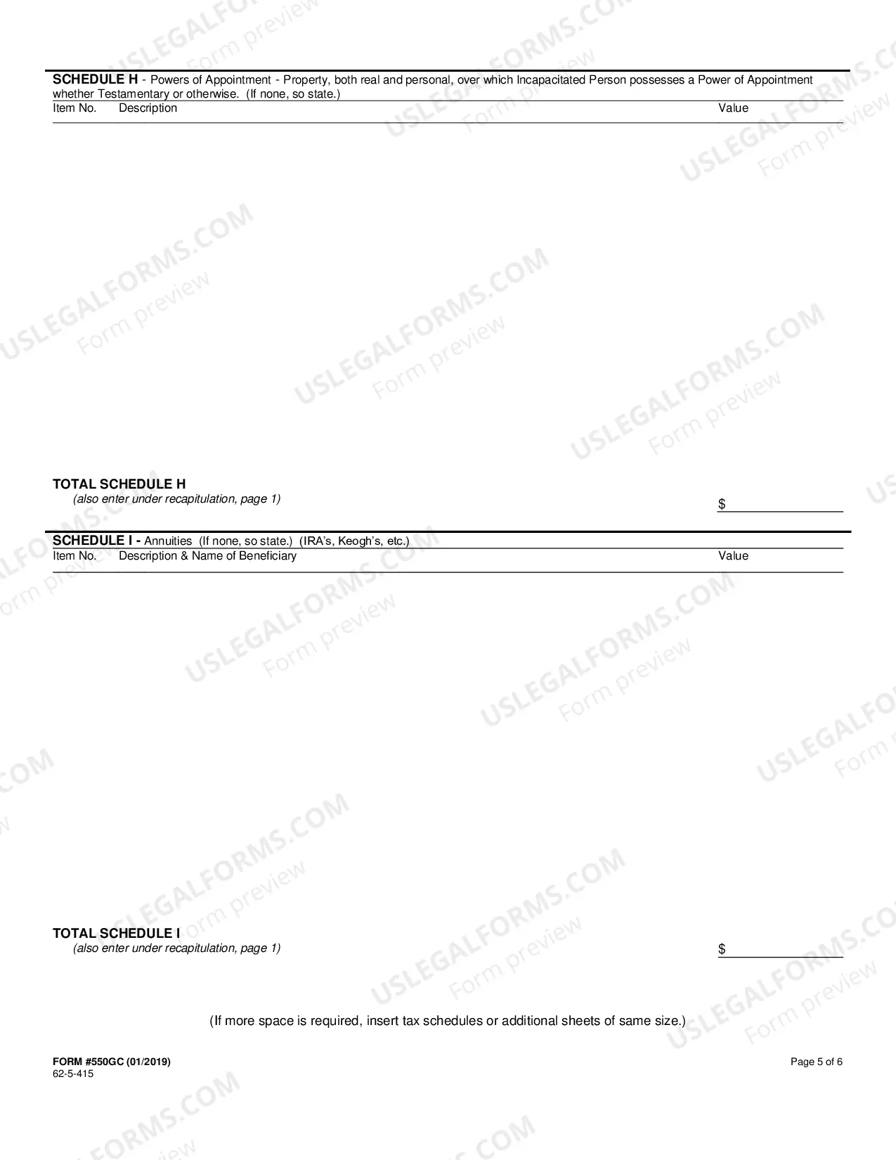 Preview Inventory and Appraisement (Conservator) (Mandatory)