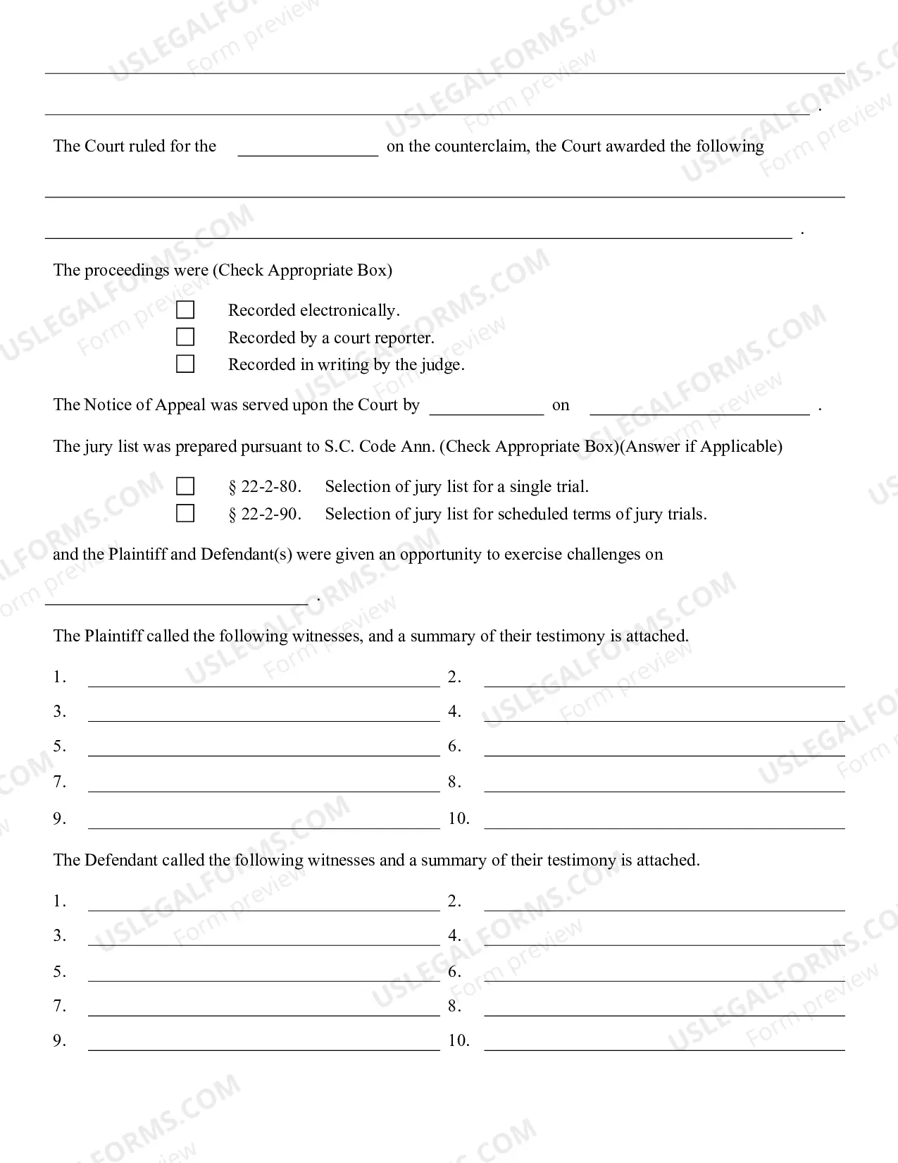 Preview Return of Civil Appeal