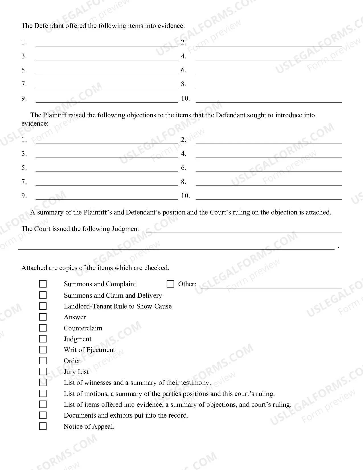 Preview Return of Civil Appeal